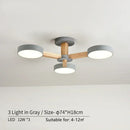 Axyaa Modern Wooden Ceiling Light 3/6/8 Lights LED Luminaire for Living Room Bedroom