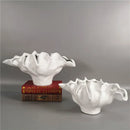 Axyaa Wave Edge Resin Vase Pot for Home Floral Decor