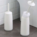Axyaa Long Handle Toilet Brush with Standing Base - Bathroom Cleaning Tool