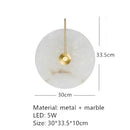 Axyaa Marble Circular LED Wall Lamp for Home Decor & Ambiance