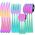 Axyaa 16-Piece Gold Stainless Steel Cutlery Flatware Set for Dining