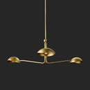 Axyaa Mid Century Black Gold Chandelier Sputnik Light Industrial Metal Lamp