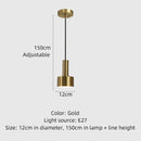 Axyaa Nordic Minimalist Golden Pendant Light Bedside Lamp