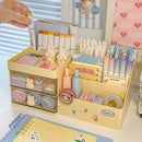 Kawaii Axyaa Desktop Stationery Organizer Pencil Storage Box Drawer Cute Ins Box