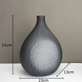 Grey Glass Vase with Artificial Flowers by Axyaa for Elegant Home Decor