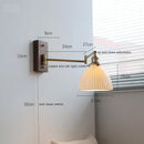 Axyaa Flower Ceramic LED Wall Light with Copper Arm, Modern Design Fixtures