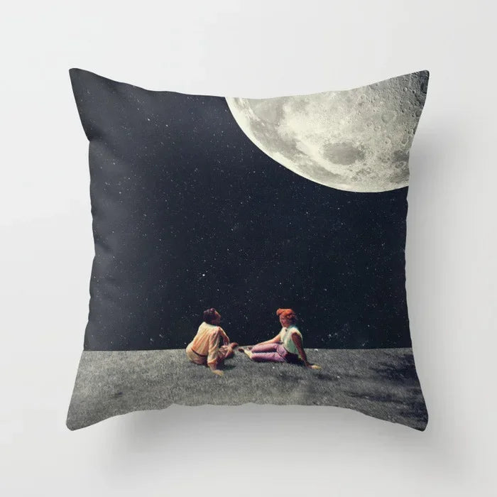 Axyaa Starry Sky Moon Cushion Cover - 45X45CM