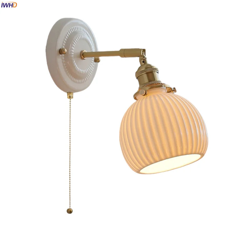 Axyaa Ceramic Pumpkin LED Wall Light - Nordic Minimalism Wandlamp