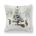 Axyaa Merry Christmas Pillowcase Cushion Cover for Festive Home Decor