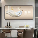 Axyaa Light Luxury Wall Clock Decorative Painting for Living Room and Dining Room