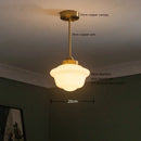 Axyaa Milky White Glass LED Pendant Chandelier