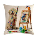 Axyaa Cute Animal Print Pet Pillow Cover for Home Sofa Decoration