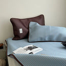 Axyaa Striped Mat Set - 120x200 & 1.5m 1.8m - New Milk Silk Ice Silk - 2025 Hot Summer