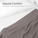Axyaa Cotton Herringbone Queen Blanket, Cozy All Season Throw & Bed Blanket