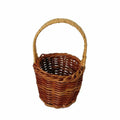 Axyaa Mini Braid Flower Baskets with Handle for Wedding Decor or Gift Baskets