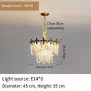 Axyaa Glass Chandelier: French Court Style, Retro, Living Room, Dining Room, Bedroom Lighting