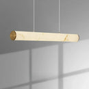 Axyaa Modern Zen Linear Dining Pendant Lamp, Faux Marble, Luxury Accent Light