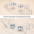 Axya Grilled Fish Plate Set | Oval Tray, Alcohol Heater, Egg-shaped Heating Plate