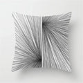 Axyaa Geometric Pillow Covers: Modern Grey Polyester Throw Pillow Cover