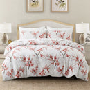 Leaf Plant Duvet Set, 2/3pc Polyester Bedding for Single King Bed by Axyaa