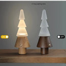 Axyaa Christmas Tree Night Light USB Charging Solid Wood Desk Lamp