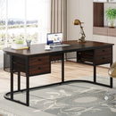Axyaa 63-Inch Executive Desk with 4 Drawers: Business Furniture Workstation