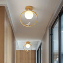 Axyaa Nordic Wood LED Ceiling Lamp - 3 Color Temperature Aisle Light