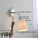 Axyaa Flexible Arm LED Wall Light Colorful Glass Bedside Sconce