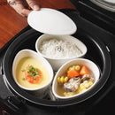 Axyaa White Ceramic Irregular Steamed Egg Bowl for Molecular Cuisine Tableware