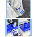 Axyaa Cute Flat Water Bottle 850ml with Strap Straw, BPA Free Kawaii Portable Gym Drink Bottle