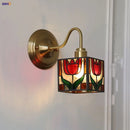 Axyaa Colorful Cube LED Wall Sconce Copper Glass E27 Vanity Light