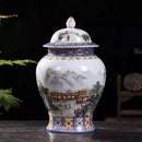 Axyaa Pink Porcelain General Jar - Elegant Ceramic Storage Vase for Home Decor