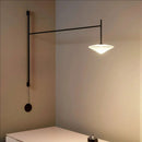 Axyaa Glass Shade Rocker Arm Wall Lamps for Home Decor