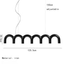 Axyaa LED U-shaped Chandelier for Modern Living Room, Bedroom, Kitchen, Bar, and Restaurant