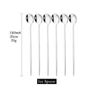 Axyaa 6pcs Stainless Steel Ice Cream Spoons Set for Bars Kitchen