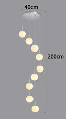 Axyaa Crystal Chandelier Stair Pendant Lamp Living Room Lighting