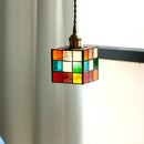 Axyaa Glass Square LED Pendant Lights - Nordic Decor Small Hanging Lamp