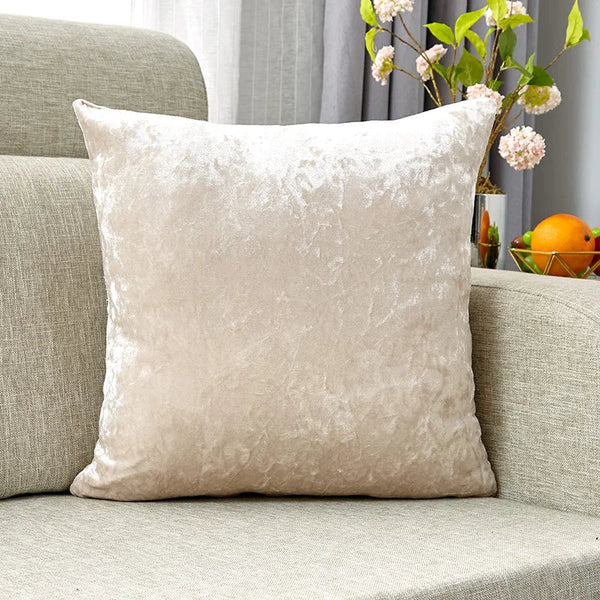 Axyaa Ice Velvet Sofa Pillow Cover Soft Modern Home Decor Case - 4 Colors
