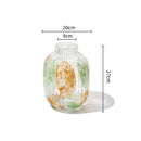 Axyaa Clear Glass Irregular Pattern Vase for Home Decor and Flower Arrangement