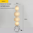 Axyaa Noguchi Floor Lamp: Japanese Wabi Sabi Design, LED Standing Light for Home, Hotel