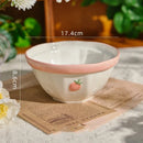 Axyaa Strawberry Hand-painted Ceramic Tableware Set for Household Dinner Plates