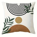 Axyaa Line Leaf Print Pillowcase for Bohemian Home Decoration