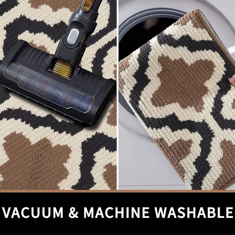 Axyaa Washable Indoor Entryway Door Mat Non-Slip Absorbent Resist Dirt Floor Mat