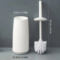 Axyaa Long Handle Toilet Brush with Standing Base - Bathroom Cleaning Tool
