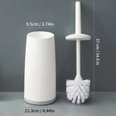 Axyaa Long Handle Toilet Brush with Standing Base - Bathroom Cleaning Tool