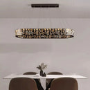Axyaa Crystal Ceiling Chandeliers: Modern Hanging Light Fixture for Dining & Living Room