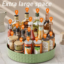 Axyaa Seasoning & Cosmetic Turntable Organizer - 360° Rotating Storage Rack