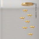 Axyaa Golden Lotus Chandelier Ceiling Pendant for Living Dining Kitchen Island