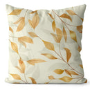 Axyaa Ginkgo Print Cushion Cover - Square Pillowcase for Home Decor