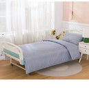 Axyaa Thick Cotton-Polyester Grid 3pc Bedding Set for 0.9-1.2m Bed